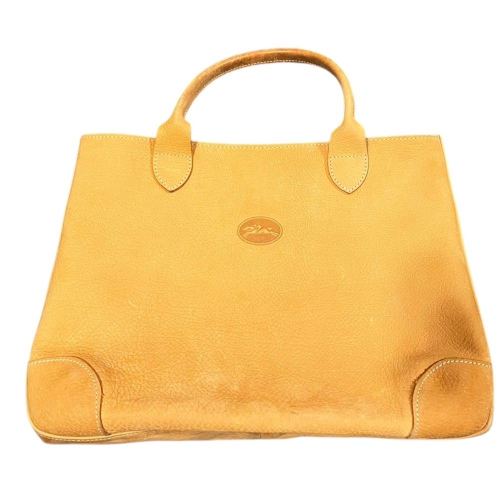 Longchamp nubuck soft leather laptop bag